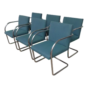 Brueton Stainless Steel Brno Chairs - Set of 6