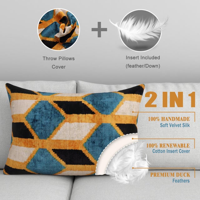 Feather filled decorative pillows top
