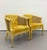 Hollywood Regency Vintage Cane & Tufted Velvet Barrel Chairs - Pair For Sale - Image 3 of 7