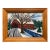 1972 Covered Bridge in Winter Oil Painting For Sale