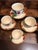 1950s Franciscan Apple Tea Cup & Saucer Set England Backstamp Hand Painted - Set of 4 For Sale - Image 6 of 8