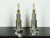 Silver 1920s French Gagneau Paris Steel and Brass Table Lamps with Waterleaves - Pair For Sale - Image 8 of 9