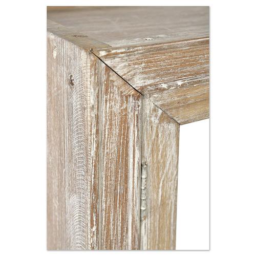 Display Case in Weathered Wood with Glass Shelves For Sale - Image 5 of 7