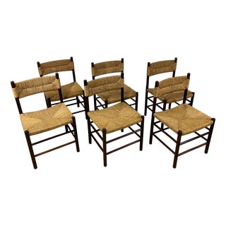 Wooden and Rope LS4/B Chairs from Tito Agnoli, 1960s, Set of 4 For Sale
