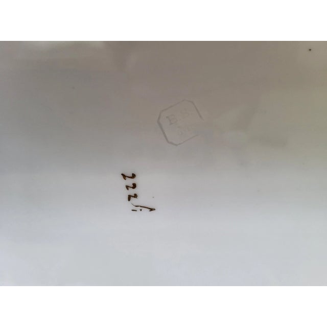 White 1920s/1930s Large Floral Porcelain Platter, Marked 'Austria Bsm' For Sale - Image 8 of 8