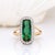 Art Deco 3.3ct Aaa Indicolite Tourmaline Ring W Natural Diamond Halo in 14k Solid Gold For Sale - Image 3 of 7