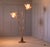 Thalia Double Rattan Floor Lamp With 2 Adjustable Woven Floral Conical Shades For Sale - Image 10 of 14