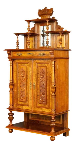 19th Century Wilhelminian Vertiko Cabinet