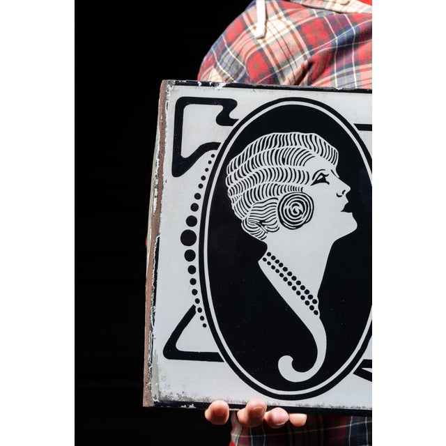 American Antique D S P "Beauty Shoppe" Storefront Flange Sign For Sale - Image 3 of 9