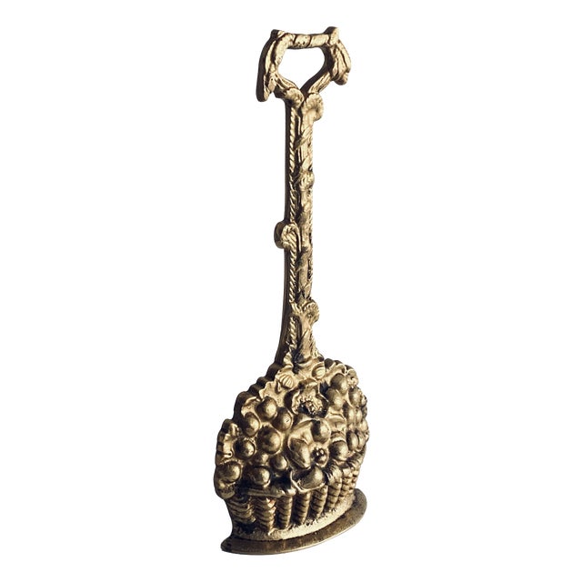 Harvest Basket Doorstop in Brass For Sale