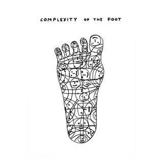 David Shrigley, Complexity of the Foot, 2020, Lithograph Poster, Framed For Sale