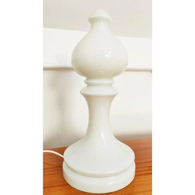 Lamp in the shape of a chessboard figure, designed by Ivan Jakeš, 1970s. Czechoslovak glass table lamp by Ivan Jakeš, lamp...