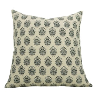 Fabdivine Artisan Block Print Throw Pillow Cover 14x14 Inch Duck Canvas-Bheeshma For Sale