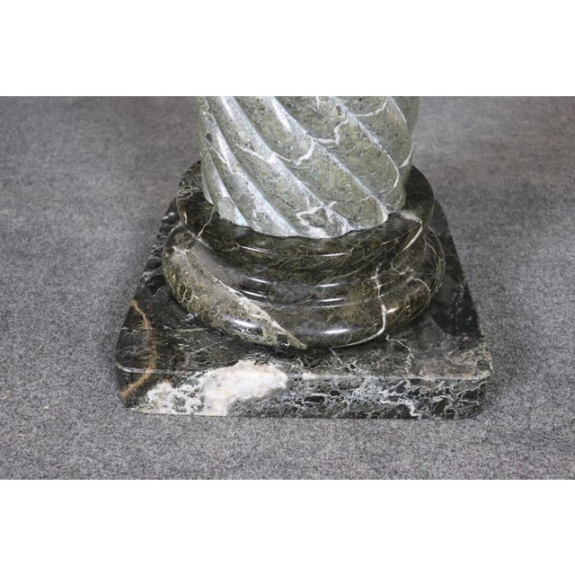 Late 19th Century 20th C Sprindrel Neoclassical Column Style Marble Pedestal For Sale - Image 5 of 10
