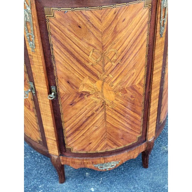 19th Century French Marble Top Cabinet Bar/Server Book Match Tulip Wood. For Sale - Image 16 of 18