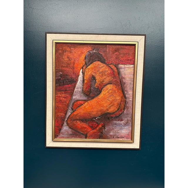 Renzo Ugolini, Nude Reclined Woman, 1950s, Oil Painting on Canvas, Framed For Sale - Image 10 of 18