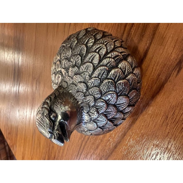 Mid-Century Modern Vintage Coarse Salt and Pepper Shakers in the Shape of Quails by Gucci for Gucci, 1960s, Set of 3 For Sale - Image 3 of 11