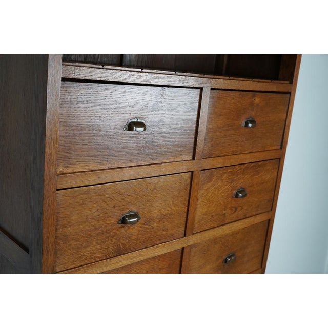 Antique French Oak Filing Cabinet, 1920s For Sale - Image 3 of 18