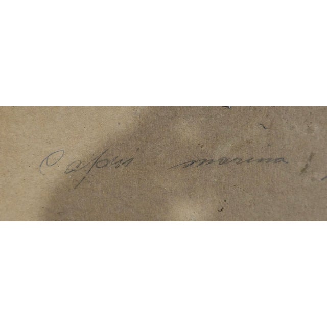 Vincenzo Canino, Seascape and Coastal Village, Naples, 1925, Oil on Canvas For Sale - Image 13 of 16