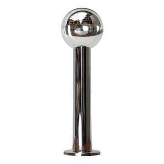 Vintage Space Age German Chrome and Glass Ceiling Lamp by Motoko Ishii for Staff, 1970s For Sale