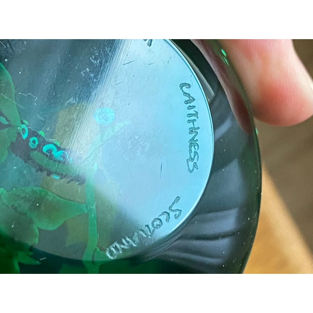 William Manson Caithness Aqua Glass Paperweight (Scotland) For Sale - Image 11 of 12