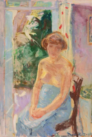 'Seated Nude' by Mogens Hertz, 1949, Paris, Royal Danish Academy, Charlottenborg, Bornholm, Benezit