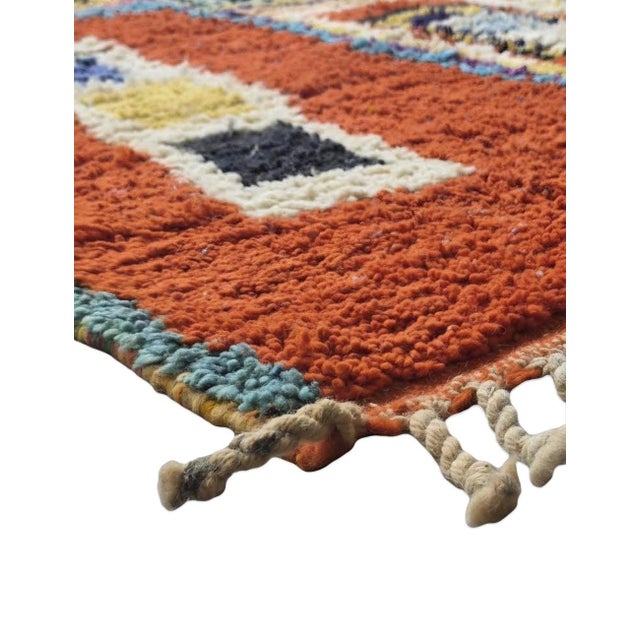 Moroccan Color-Block Patchwork Design Rug - 9.4 X 5.9 Ft For Sale - Image 4 of 8