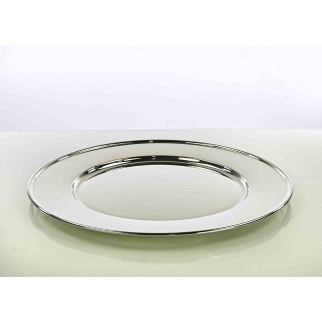 Vintage Silver Plated Serving Plate realized in Italy in 1970s. Excellent condition.