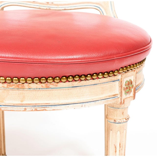 1950s French Louis XV and Jansen Style Hot Air Balloon Mongolfier Mongolfiere Chairs in Coral Quality Upholstery- Set of 6 For Sale - Image 10 of 10