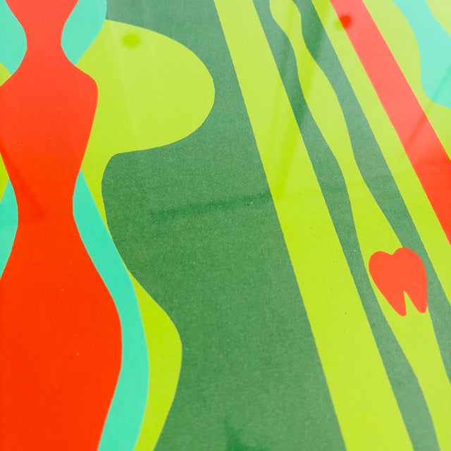 Vintage Geometric Abstract Serigraph by H. Gilbert For Sale In San Francisco - Image 6 of 11