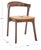 Contemporary Brylie Wood & Leather Chair - Walnut / Brown For Sale - Image 3 of 8