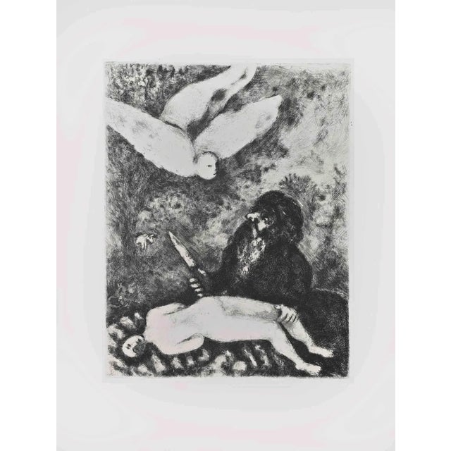 Marc Chagall, The Sacrifice of Abraham, Etching, 1956 For Sale
