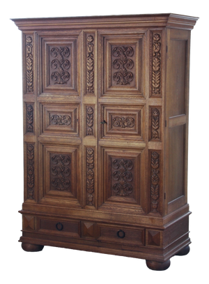 Vintage Danish Brutalist Cabinet in Oak, 1890s