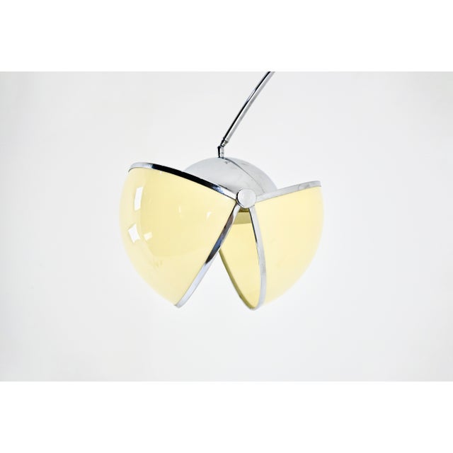 Metal Pac-Man Arco Floor Lamp attributed to Superstudio for Poltronova, 1970s For Sale - Image 7 of 16