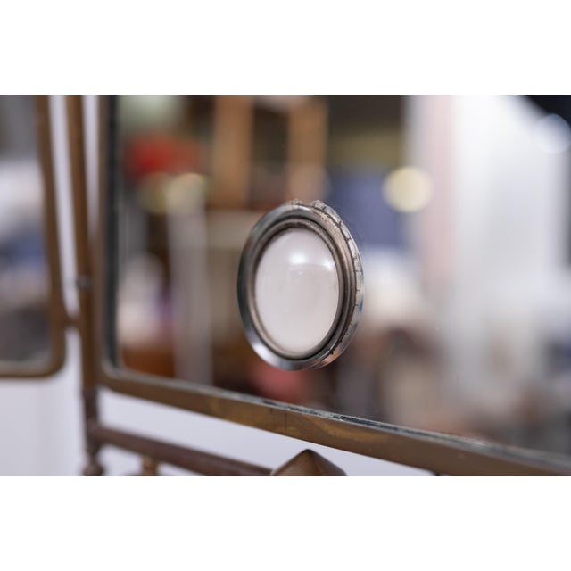 Metal Vintage Art Deco Standing Mirror, 1920 For Sale - Image 7 of 18