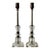 Mid-Century French Style Etched Floral Glass Boudoir Lamps Vintage -a Pair For Sale