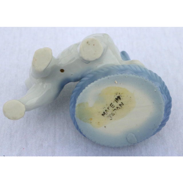 1940's Japanese Blue and White Terrier With Puppies Figurine For Sale In Cincinnati - Image 6 of 7