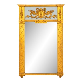 Italian Neoclassical Style Trumeau Mirror For Sale