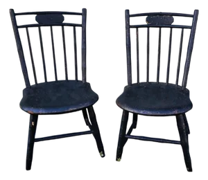 19Thc Children's Windsor Chairs in Original Paint