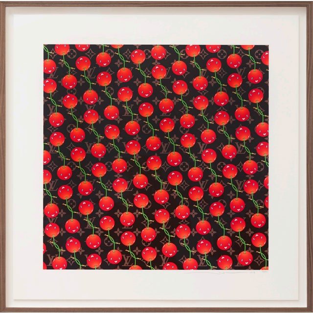 The « LV Cherry Infinity » prints were released to celebrate the new collaboration between Takashi Murakami and Louis...