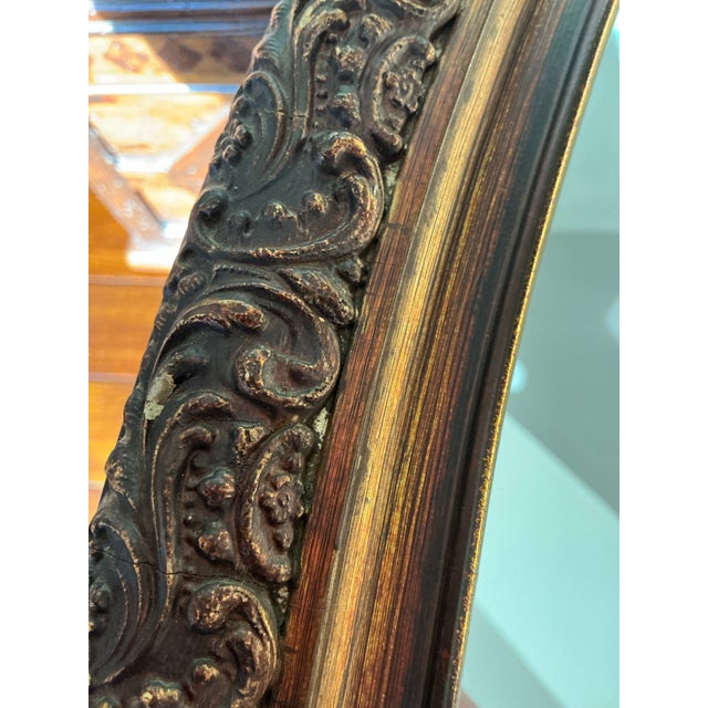 Hollywood Regency Vintage j.a. Olson Oval Mirror For Sale - Image 3 of 10