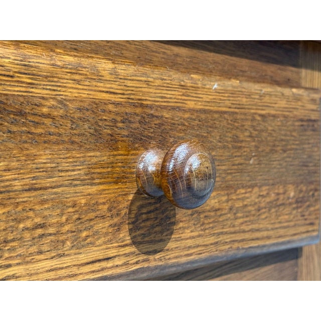French Modern, Brutalist Nightstands, Oak, France, 1960s For Sale - Image 9 of 10