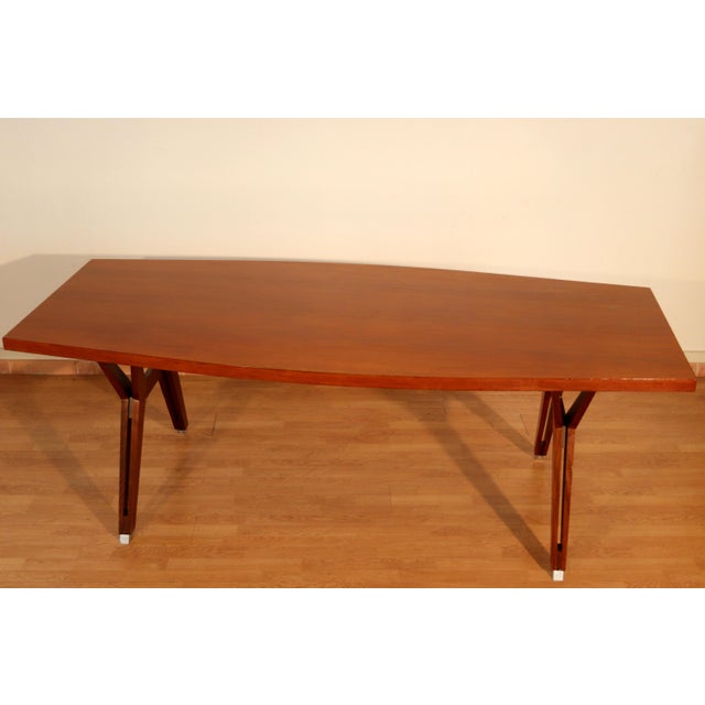 Brown Tolomeo Table by Ico Parisi and Ennio Fazioli for Mim Roma, Italy, 1958 For Sale - Image 8 of 18