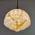 Metal Art Deco Marbled Opaline Glass and Brass Pendant Light, Germany, 1930s For Sale - Image 7 of 18