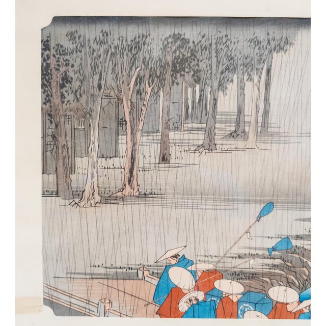 Japanese Early 20th Century Japanese Woodblock Print After Utagawa Hiroshige For Sale - Image 3 of 9