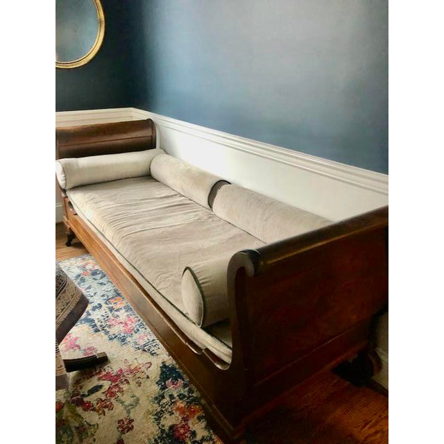 Late 19th C. Antique Wooden Sleigh Daybed Chairish