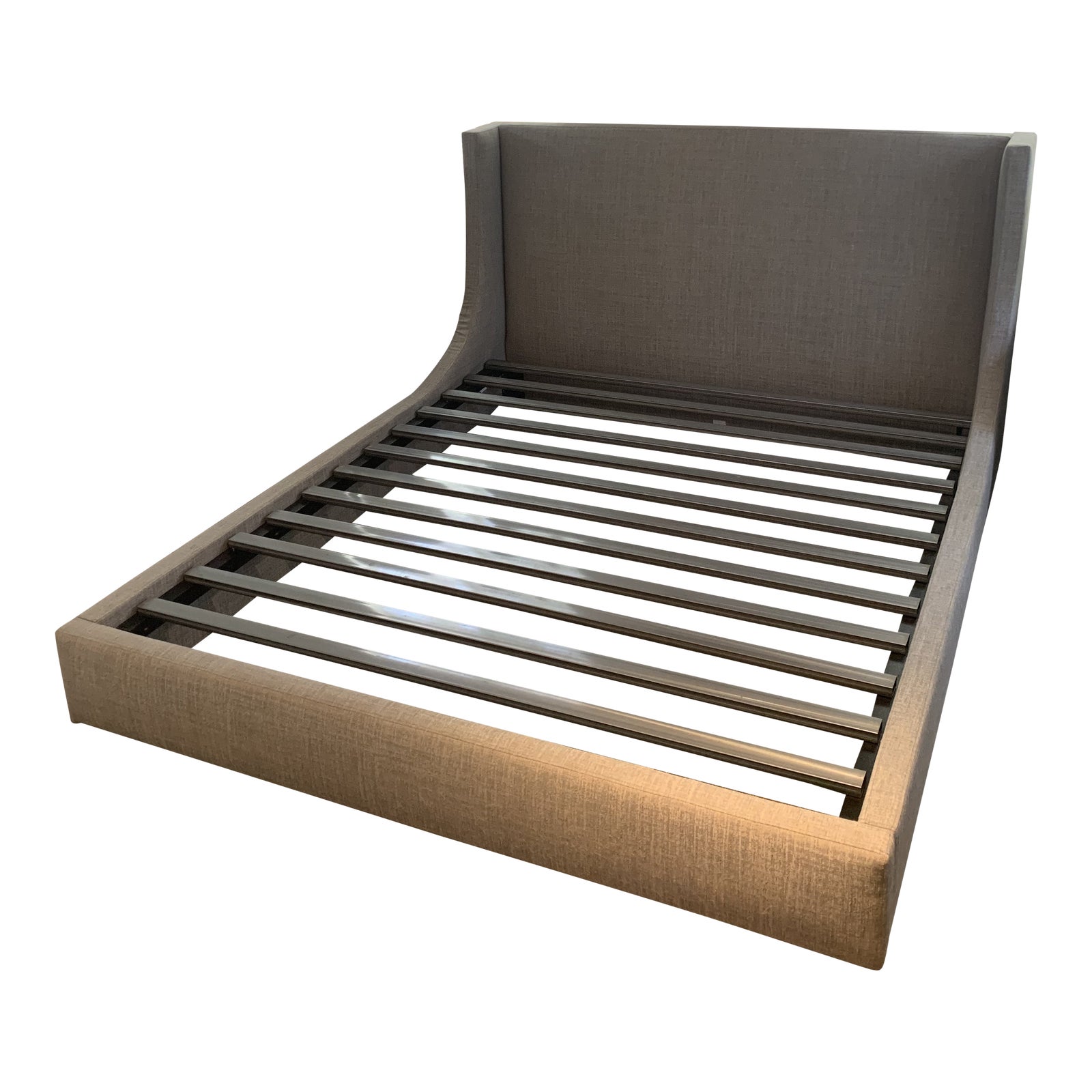 Room and Board Marlo California King Grey Cement Bed Frame Chairish