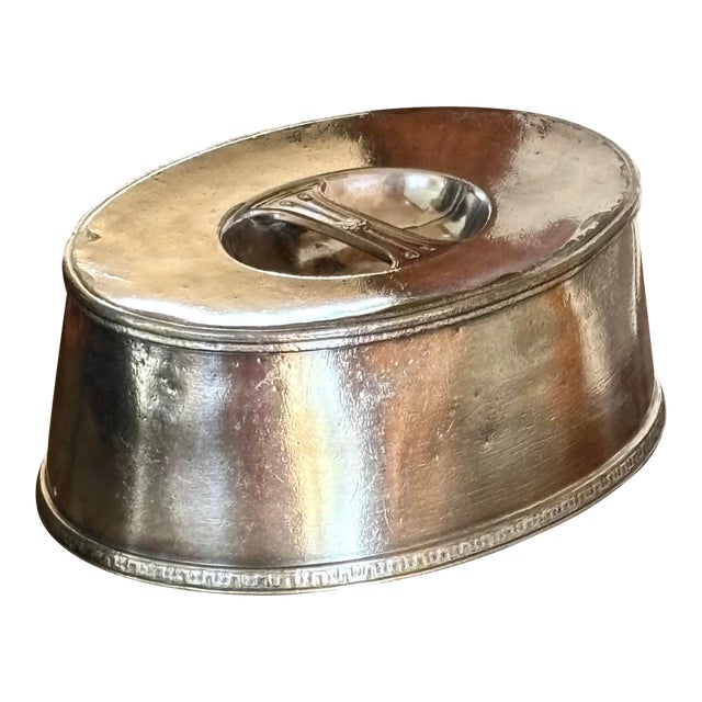 Antique Silver Plate Cover - Antique Buffalo Athletic Club Cloche For Sale
