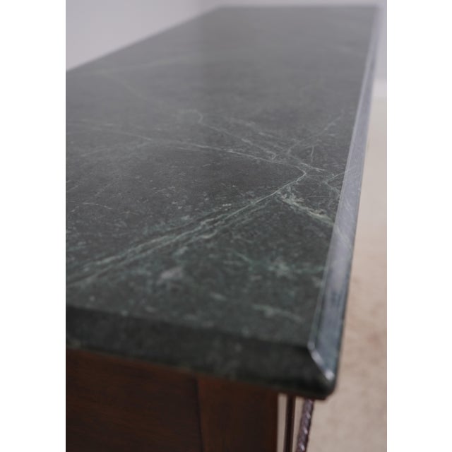 Stone Stickley 4 Drawer Marble Top Server Console For Sale - Image 7 of 18