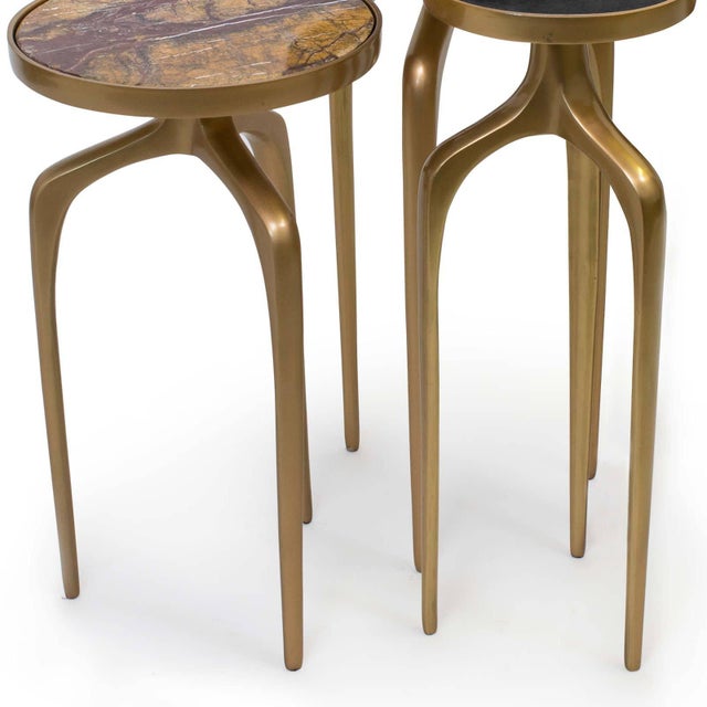 Regina Andrew Mixer Aluminum Tables, Brass - Set of 3 For Sale - Image 4 of 8